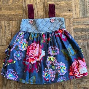 Girls Floral Ruffle Top